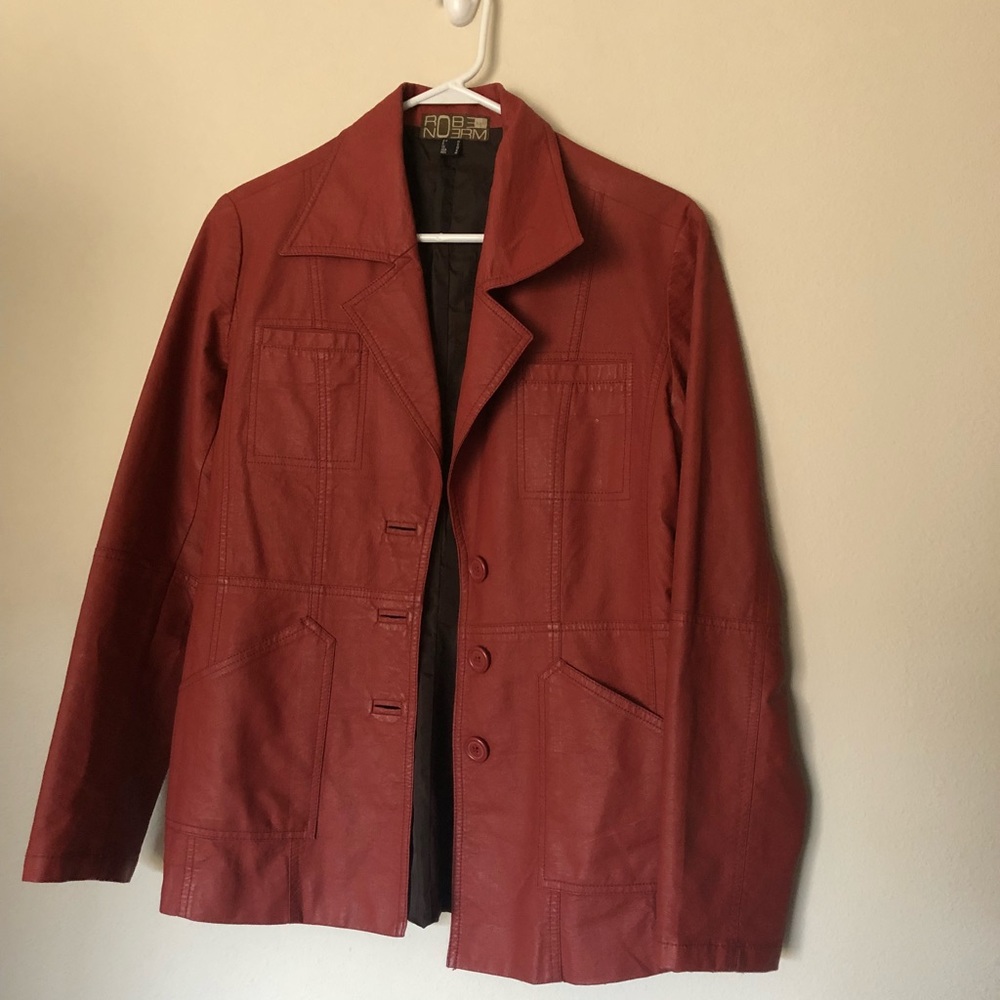 Brick Red Fall Jacket.